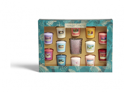 Yankee Candle Dárková Sada 12 Votivních Svíček + Svícen