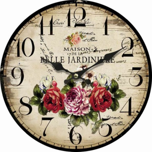 Dřevěné hodiny - Belle Jardiniere