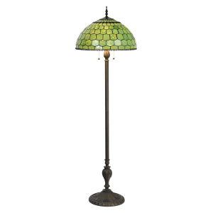 Stojací zelená lampa Tiffany
