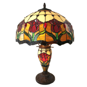 Stolní lampa Tiffany Tulipány