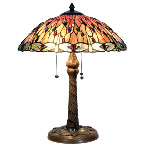 Stolní lampa Tiffany Vážky