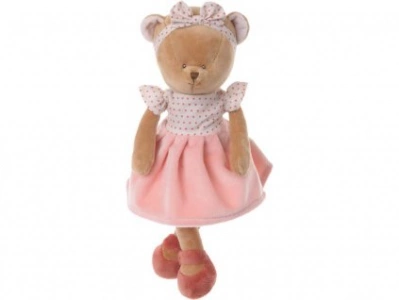 BK HAPPY MELI medvěd - růžové šaty Patchwork Family