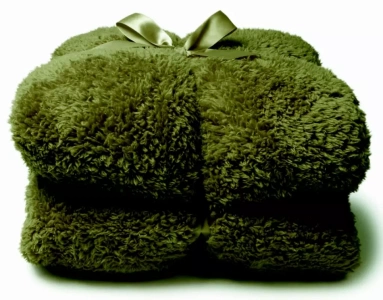 Heboučká deka Teddy Světle Zelená