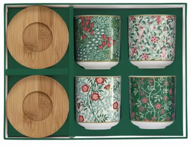Čtyři porcelánové šálky a podšálky na Kávu Floral Fantasy 100ml