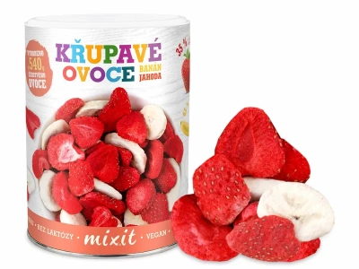 Banán Jahoda - Křupavé ovoce 80g