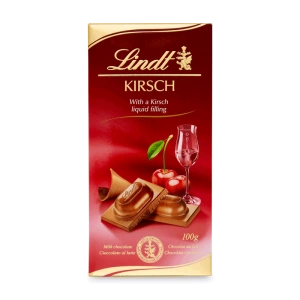 Mléčná čokoláda Lindt s třešňovou náplní 100g