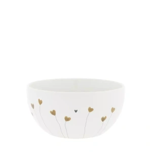 Keramická miska - Bowl White/Hearts in bloom