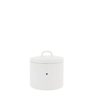 Dóza na potraviny - Jar Small White/black heart