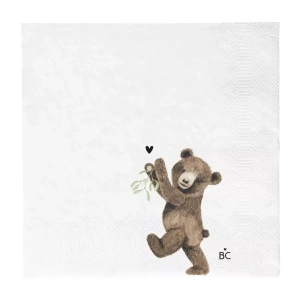 Papírové ubrousky Mistletoe Bear