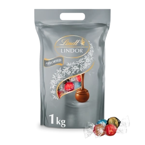 Lindt Lindor pralinky Stříbrná směs 1000g (80ks)