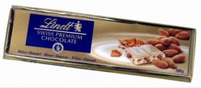 Lindt Zlatá tabulka bílá s mandlemi 300g