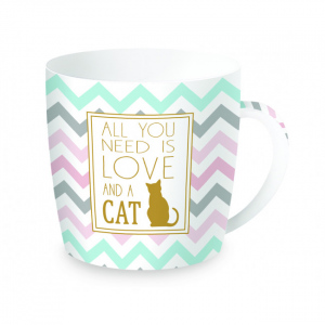 Porcelánový hrnek All You Need is Love and Cat 350ml
