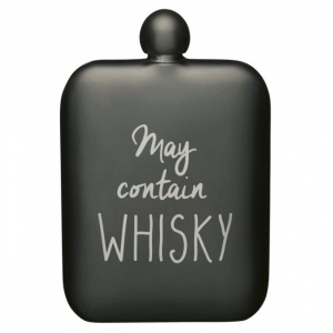 Šedá placatka May Contain Whisky 175ml