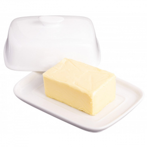 Keramická dóza na máslo bílá