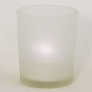 Skleněný svícen na votivní svíčky v barvě mléčného skla