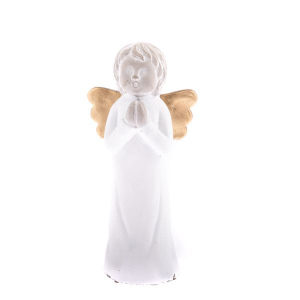 Anděl modlící se zlatými křídly - beton