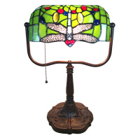 Stolní Tiffany lampa Libellule - 25*25*42 cm
