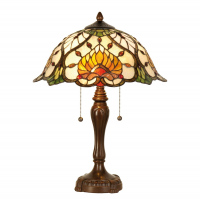 Stolní lampa Tiffany Yellow Garden - Ø 40*50 cm 2x E27