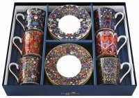 Porcelánové šálky a podšálky na Kávu Floral Chintz 100ml