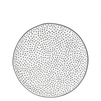 Dezertní talíř bílý / Little dots in Black