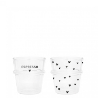 Skleničky Ass Hearts/Espresso Black 2ks 100 ml