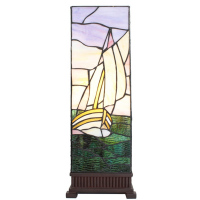 Stolní lampa Tiffany s plachetnicí Viw