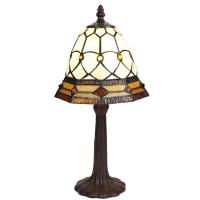 Stolní lampa Tiffany Šedohnědá