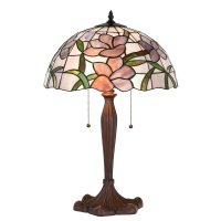 Stolní lampa Tiffany s Květy Fialek