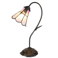 Stolní lampa Tiffany Růžový Zvonek