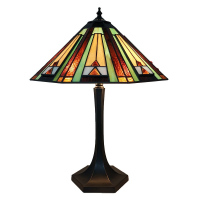 Stolní lampa Tiffany s barevným stínidlem Pomme
