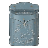 Modrá poštovní schránka s motivem Ptáčka