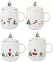 Porcelánové hrnky se sítkem Let it Snow 450ml