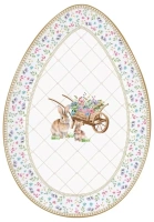 Porcelánový oválný servírovací talíř Spring Bloom R2096-SPBL