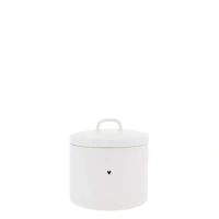Dóza na potraviny - Jar Small White/black heart