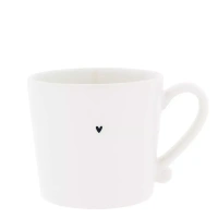 Keramický hrnek - Mug White/heart black