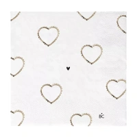 Papírové ubrousky Hearts All-over
