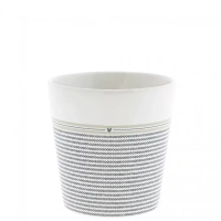 Cup White/Stripes little Heart