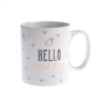 Porcelánový hrnek - HELLO new day (650ml)