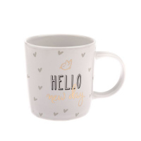 Porcelánový hrnek - HELLO new day (360ml)