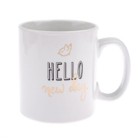 Porcelánový hrnek - HELLO new day (650ml)