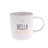 Porcelánový hrnek - HELLO new day (360ml)