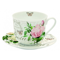 Porcelánový hrnek s podšálkem Jardin Botanique 400ml