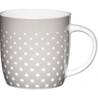 Porcelánový hrníček Grey Polka 425ml